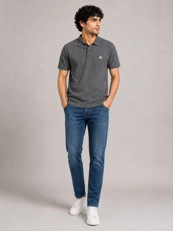 GRIS PARIS SIGNATURE SOLID PREMIUM CLASSIC POLO SHIRT