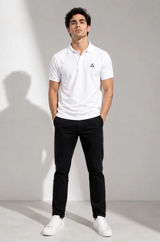 BLANC MONACO SIGNATURE SOLID PREMIUM CLASSIC POLO SHIRT