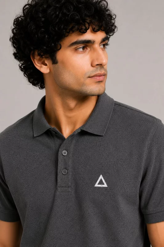 GRIS PARIS SIGNATURE SOLID PREMIUM CLASSIC POLO SHIRT