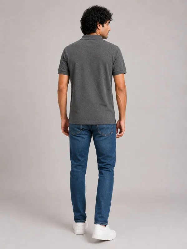 GRIS PARIS SIGNATURE SOLID PREMIUM CLASSIC POLO SHIRT