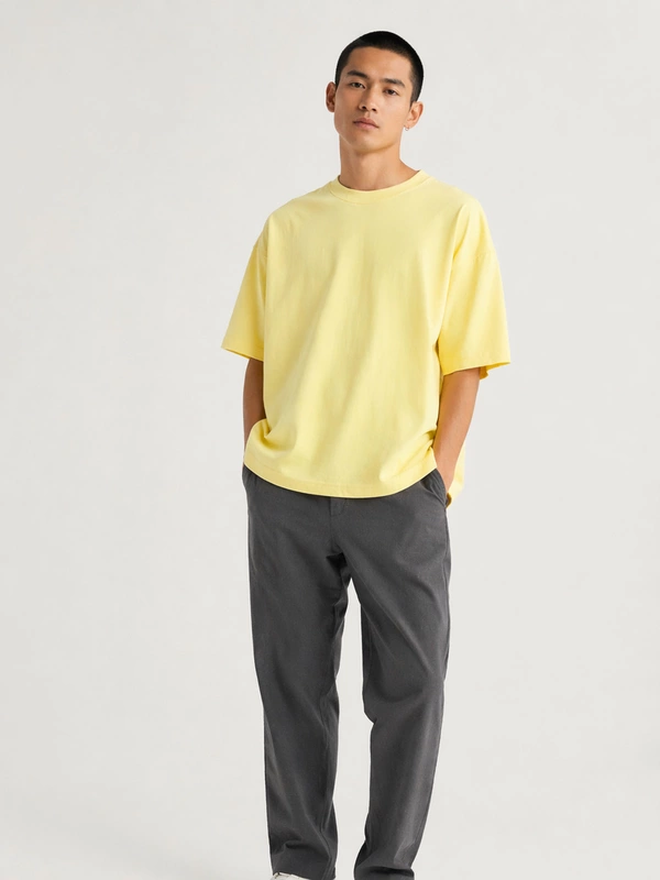 BUTTER YELLOW FRENCH TERRY OVERSIZED T-SHIRT