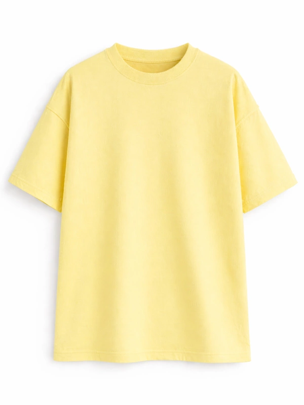 BUTTER YELLOW FRENCH TERRY OVERSIZED T-SHIRT