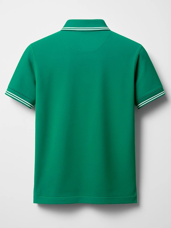 EMERALD GREEN SOLID PREMIUM TIPPED POLO SHIRT
