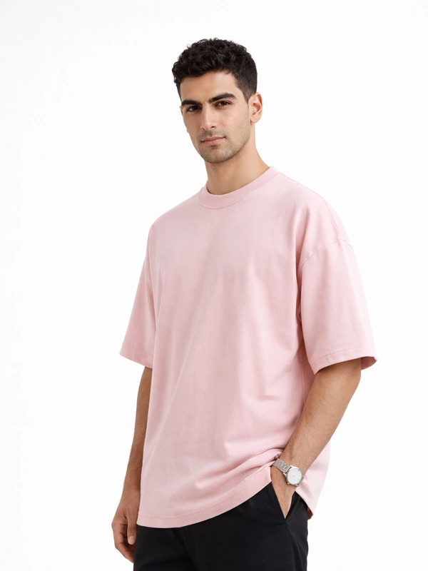 TAFFY PINK FRENCH TERRY OVERSIZED T-SHIRT